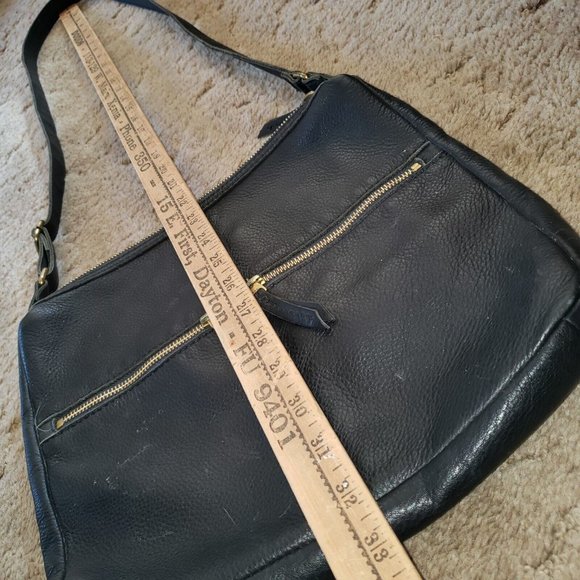 Women’s Leather Crossbody Bag FOSSIL Black Adjustable Strap - Picture 4 of 16